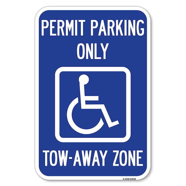 Signmission Georgia ADA Handicapped Parking Sign Acc Heavy-Gauge Aluminum Sign, 12" x 18", A-1218-23935 A-1218-23935 - main